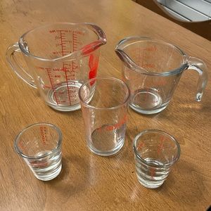 5 Piece Liquid Measuring Cups Set Anchor Hocking